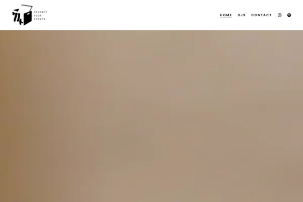 74 Events / Dre Ovalle — website preview