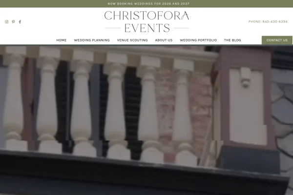 Christofora Events — website preview