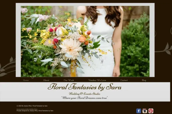 Floral Fantasies By Sara — website preview