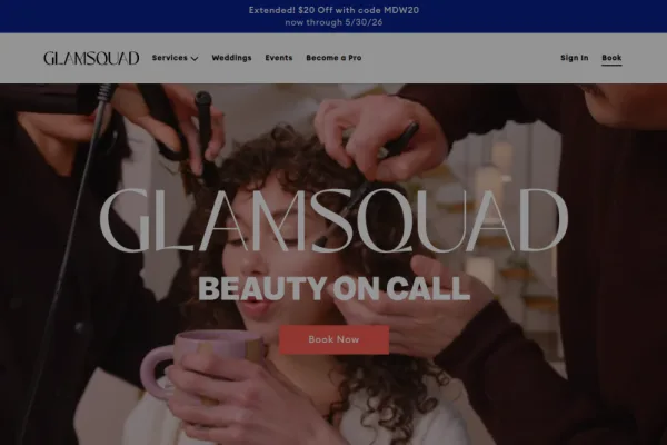 Glamsquad — website preview