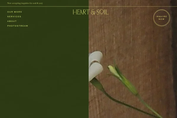 Heart & Soil Flowers — website preview