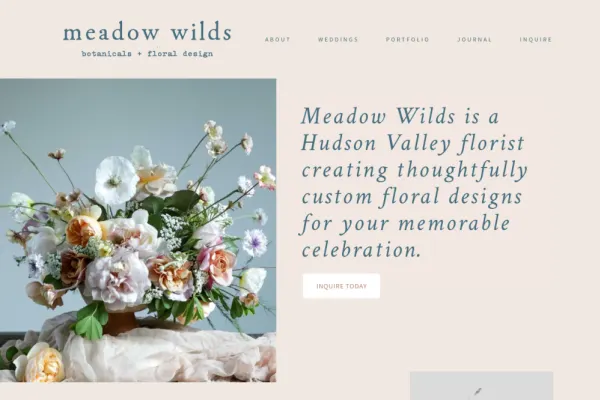 Meadow Wilds — website preview