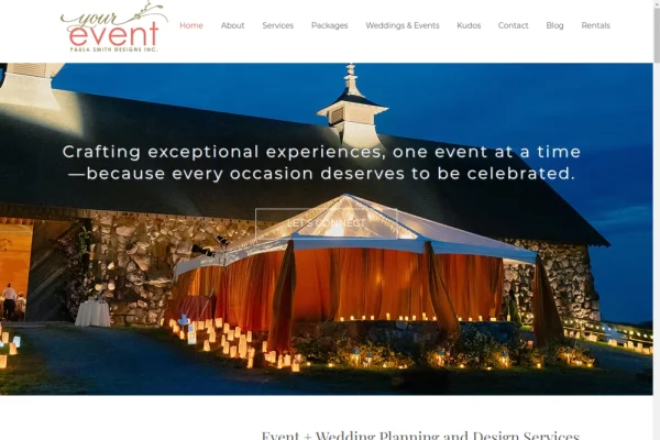 Paula Smith / Your Event — website preview