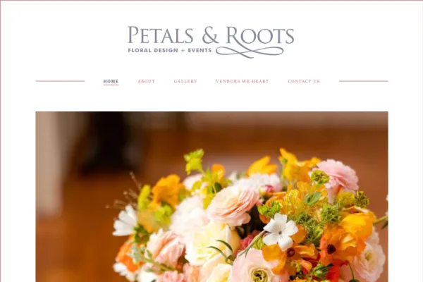 Petals & Roots — website preview