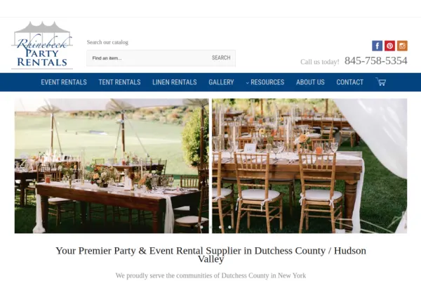 Rhinebeck Party Rentals — website preview