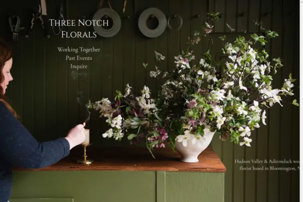 Three Notch Florals — website preview