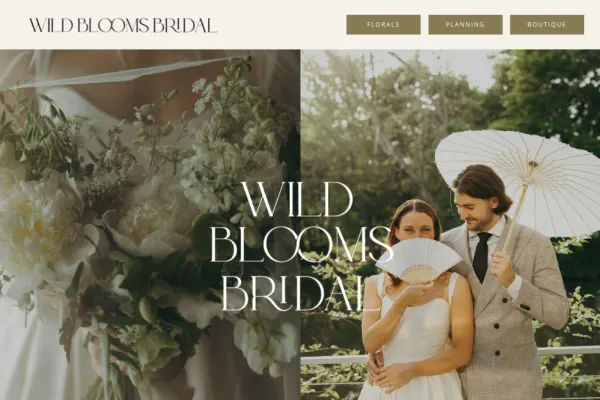 Wild Blooms Bridal — website preview