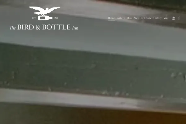 Bird & Bottle Inn — website preview