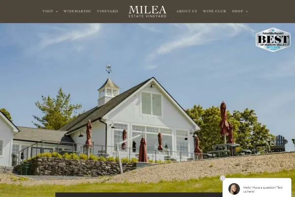 Milea Estate Vineyard — website preview