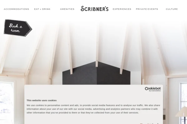 Scribner's Catskill Lodge — website preview