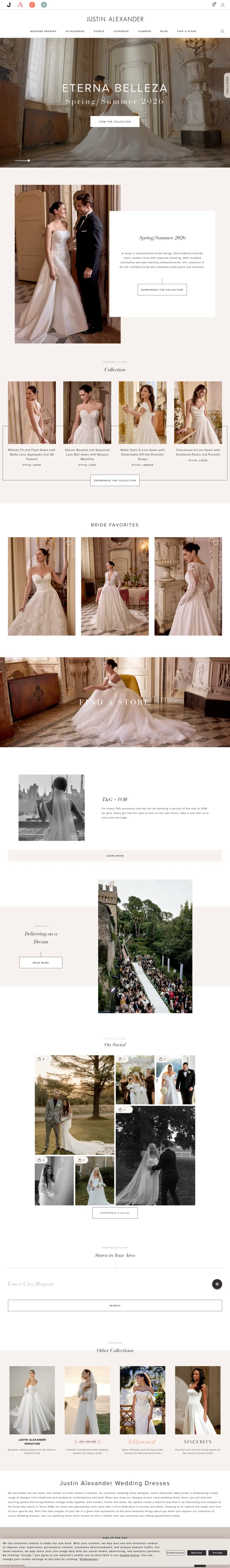 Full homepage screenshot of the Justin Alexander website
